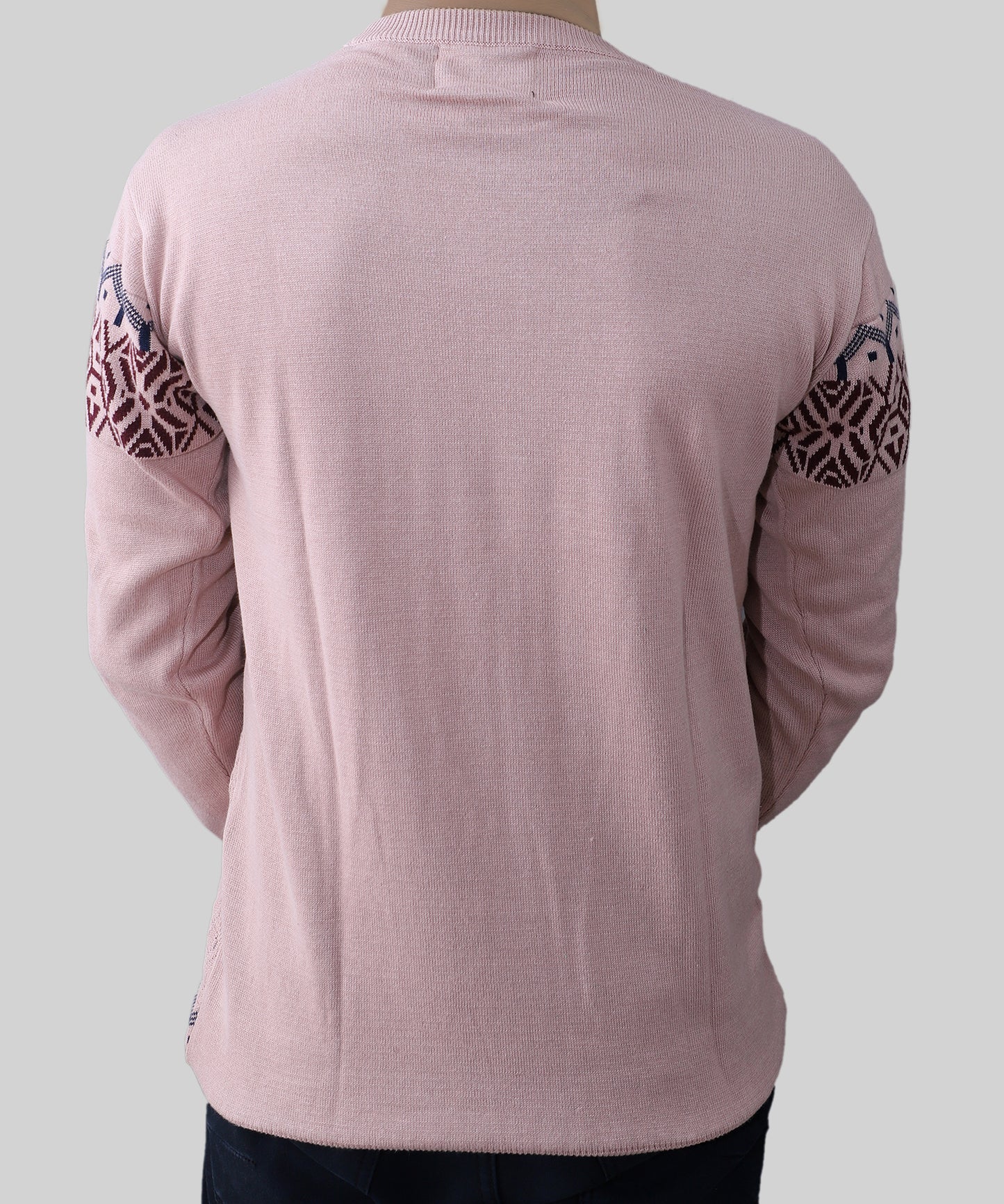 Knitted T-Shirt Men Full Sleeve Structure Pattern