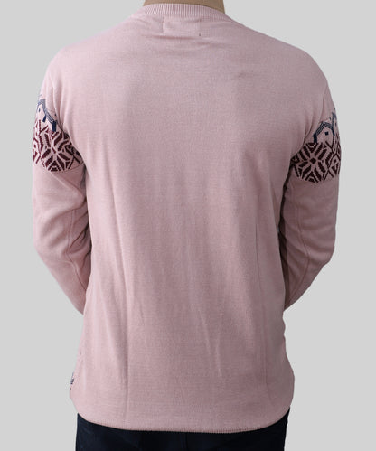 Knitted T-Shirt Men Full Sleeve Structure Pattern