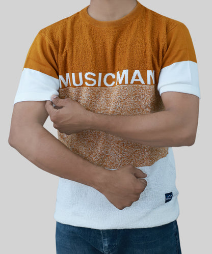 KnittedT-Shirt Men Half Sleeve MusicMan