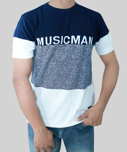 KnittedT-Shirt Men Half Sleeve MusicMan