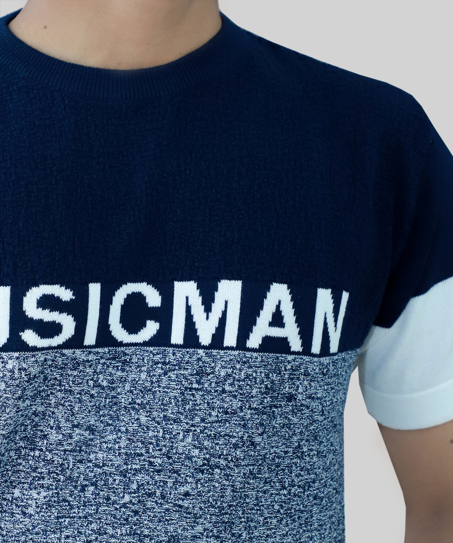 KnittedT-Shirt Men Half Sleeve MusicMan