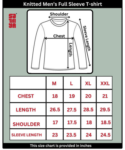 Knitted T-Shirt Men Full Sleeve Box Pattern